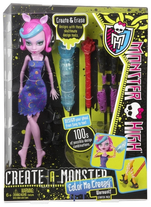 Mattel Куклы Monster High КУКЛА MONSTER HIGH WEREWOLF COLOR ME CREEPY BCC45 / Y7726