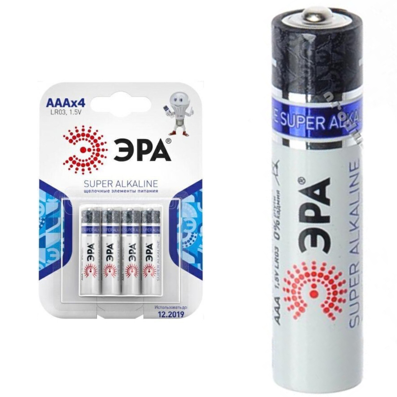 Батарейка щелочная ЭРА Super Alkaline AAA/LR03, 1шт