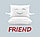 Силиконовые белые подушки Friend, фото 5