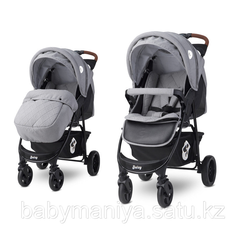 Коляска прогулочная Lorelli Daisy Серый / COOL GREY LEATHER 2123