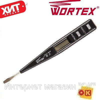 Тестер напряжения 12–220 В. WORTEX VT 2509, фото 2