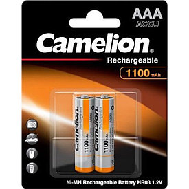 Аккумуляторы Camelion Ni-MH Rechargeable HR03/AAA 1100 mAh, 2шт