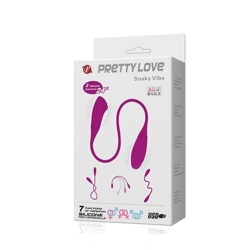 Перезаряжаемый вибратор «Snaky Vibe» из коллекции Pretty Love, 7 режимов вибрации, силикон