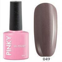 №049 PINKY Classic жылтырататын гель-лак Гранит 10 мл. (алтын түстес микрошиммері бар сарғыш-сұр)