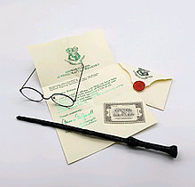 Набор Гарри Поттера Волшебная палочка+Письмо из Хогвартса+Билет на платформу 9 и 3/4+Очки