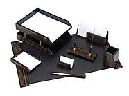 Набор настольный Good Sunrise деревянный, 8 предметов, черный