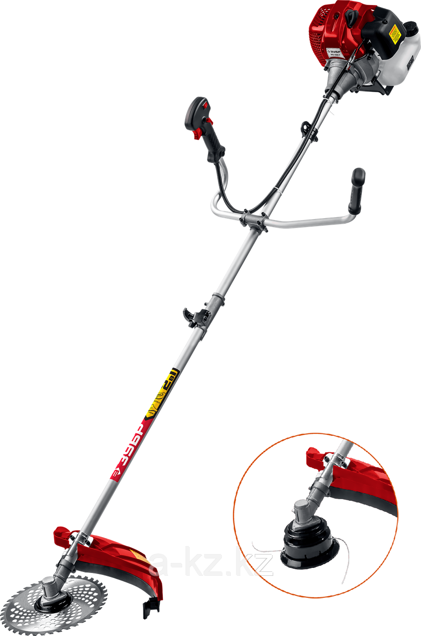 ЗУБР КРБ-2500-Р  бензокоса, 2.5 кВт / 3.3 л.с., 52 см3, разборная штанга