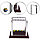 Настольный сувенир Маятник Ньютона металлические перламутровые шарики (антистресс), фото 6