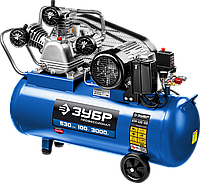Компрессор ременной, 380 В, 530 л/мин, 100 л, 3000 Вт, ЗУБР