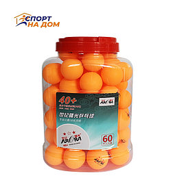 Мячи для настольного тенниса AURORA 40+ 60 шт. (цвет желтый)