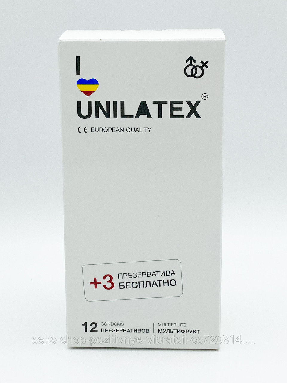 Презервативы "UNILATEX" мультифрукт. 12+3 шт