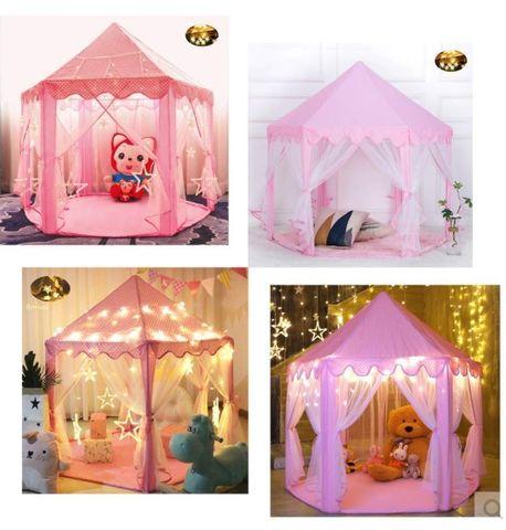 Домик-палатка детский игровой «Королевский шатёр» с сумкой-переноской (Розовый) - фото 5 - id-p90393203