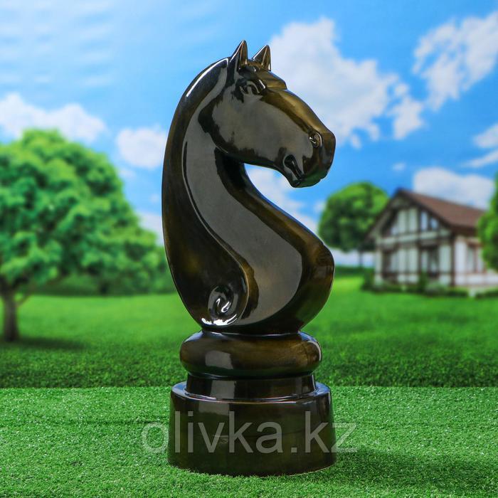 Садовая фигура "Конь", цвет черный, 54 см