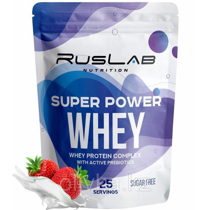 Протеин RusLabNutrition Super Power Whey Клубника со сливками, 800 г