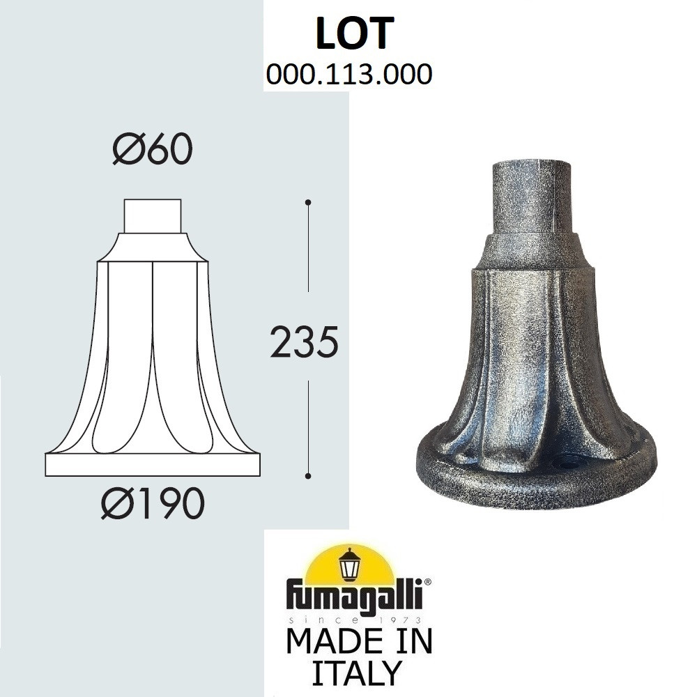 FUMAGALLI Парковый столб FUMAGALLI LOT 000.113.000.A0 - фото 3 - id-p77037026