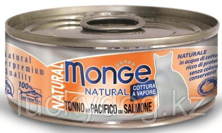 Monge Natural 80г тунец с лососем Влажный корм для кошек - фото 2 - id-p10602495