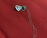 Медальон на цепочке "Сердечко классика" серебрение, фото 4
