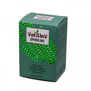 ValulaV Spirulina (биорегулятор клеточного деления, клеточного гомеостаза) капсулы №60*500мг.