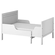 Раздвижная кровать с реечным дном, СУНДВИК, серый 80x200 см ИКЕА, IKEA