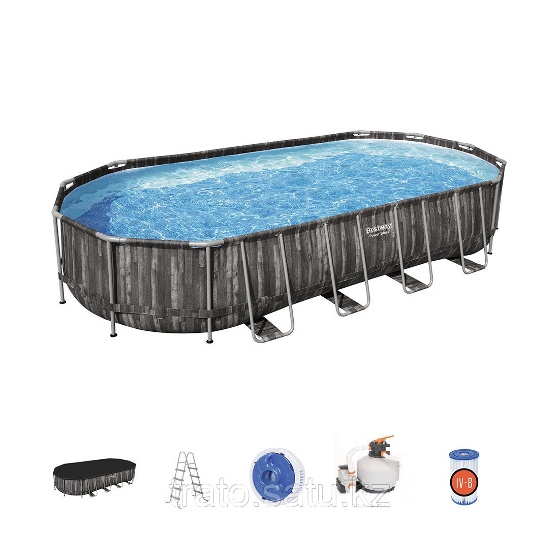 Каркасный бассейн Bestway 732 х 366 х 122 см с песочным фильтр насосом