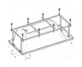 МОНТАЖНЫЙ КОМПЛЕКТ К АКРИЛОВОЙ ВАННЕ FLOREANA 150X75