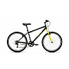 Велосипед ALTAIR MTB HT 26 1.0 (26" 7 ск. рост 17") 2020-2021, черный/желтый, RBKT1M166011