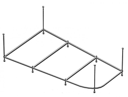 Рама Vento Spa для ванны NIKA 160х105, 160.105.02.100-01 (NK160.105FR)(правая)