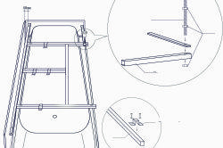 Крепеж универсальный для рамы ванн Vento Spa DERIA 1800*800(DERFS)