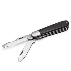 Нож монтерский малый складной с прямым лезвием и отверткой