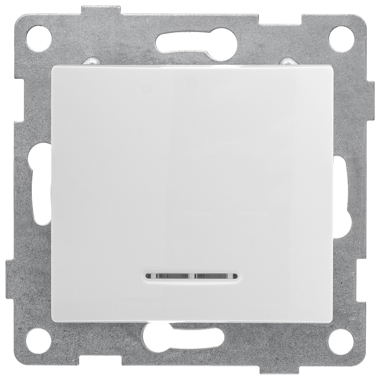 Механизм выключателя 1 кл. (инд), скрытая установка, 10А, 250В цвет белый Gusi Bravo - фото 1 - id-p90451470