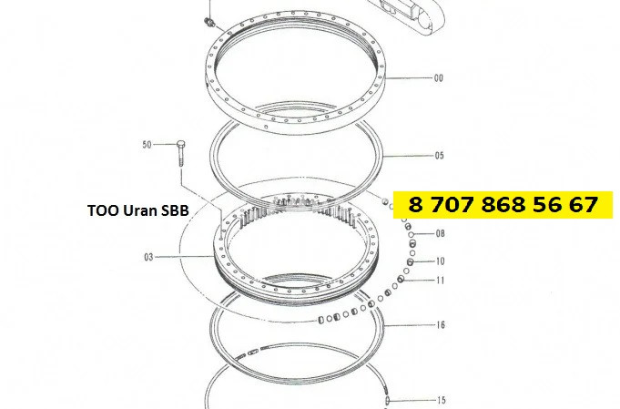 Поворотный круг на экскаватор Hitachi ZX470 - фото 2 - id-p55795972