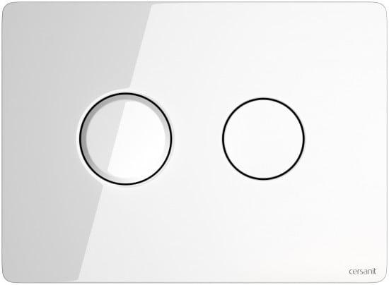 Кнопка ACCENTO для AQUA 50 пневматическая стекло белый - фото 1 - id-p90452036