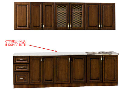 Комплект мебели для кухни Гранд 2600, Дуб Золотой, MEBEL SERVICE (Украина), фото 2