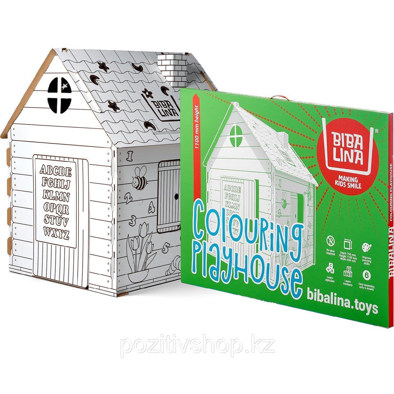 Домик раскраска БибаЛина Colouring play house с английским алфавитом.