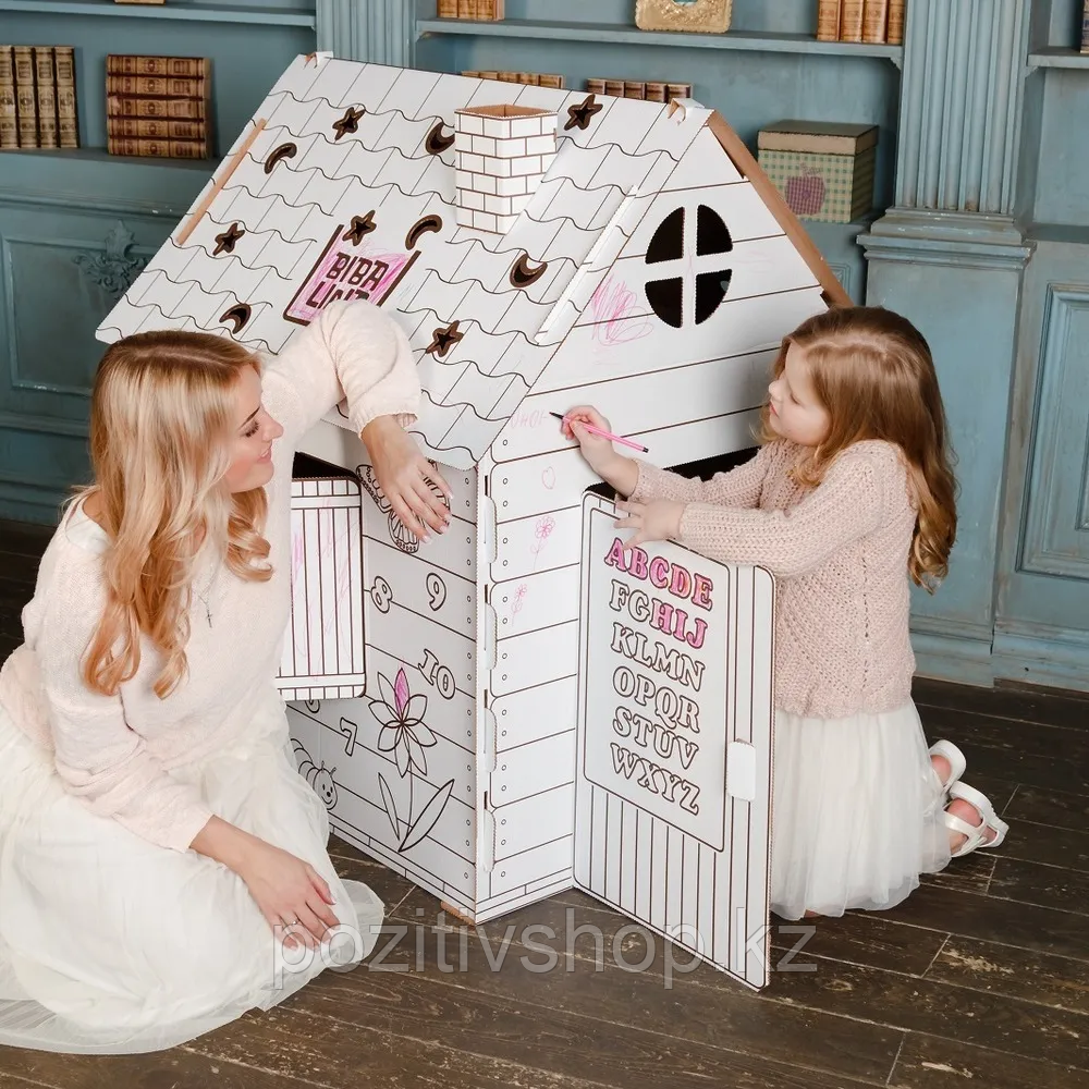 Домик раскраска БибаЛина Colouring play house с английским алфавитом. - фото 3 - id-p90471218
