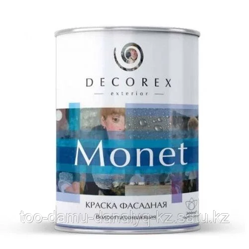 Краска водоэмульсионная Decorex MONET, 12кг (фасадная,база AB)