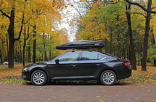 Автобокс Diamond 500 черный матовый 220x80x44 с двусторонним открыванием, фото 6