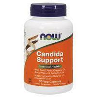 БАД Candida Support для кишечника, (90 растительных капсул), Now Foods