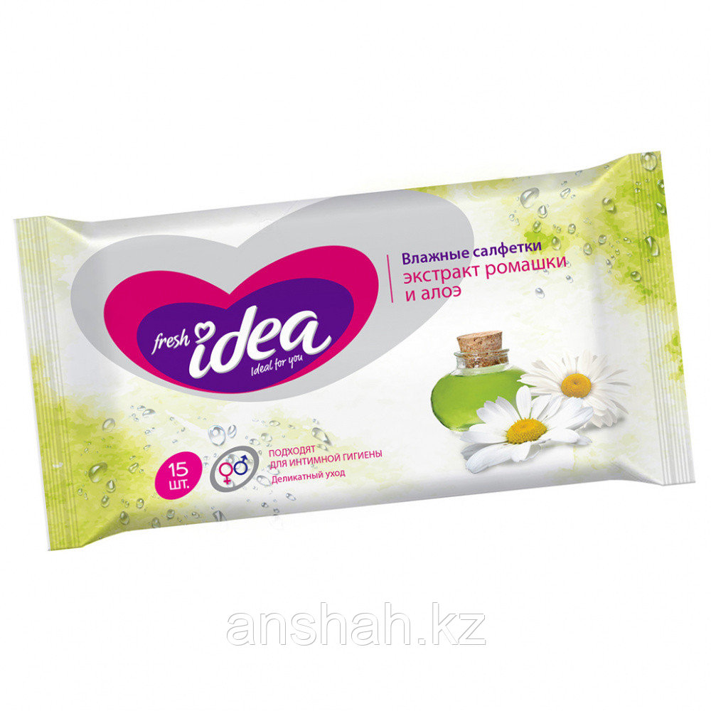 Влажные салфетки 15 шт IDEA