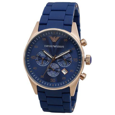 Часы наручные Emporio Armani Sportivo AR5905 с календарем [HQ реплика] (Синий)