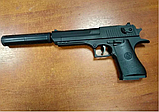 Пистолет детский с глушителем металлический пневматический Air Sport Gun K-111S., фото 2