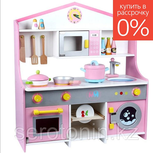 Детская интерактивная игровая кухня (дерево) 69х23,5х65 см (id 82546954)
