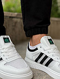 Кеды Adidas TSMY бел чер лого сетка, фото 2