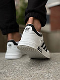 Кеды Adidas TSMY бел чер лого сетка, фото 3