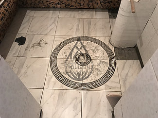 Турецкий хаммам во время проведения работ.