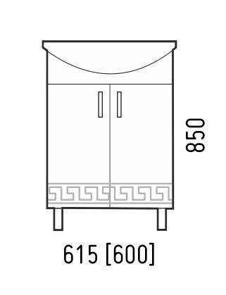 Тумба напольная Koral ОЛИМП 60 (Уют 60) K407327 белая - фото 4 - id-p90538546