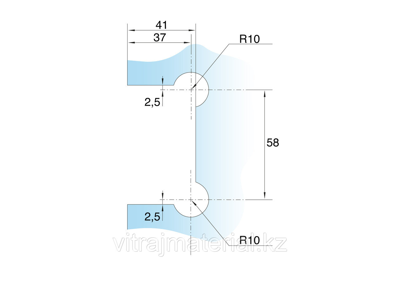 Петля стена-стекло центральное крепление монтажной пластины | FGD-55 SUS304/BR | Бронзовая - фото 2 - id-p90555671