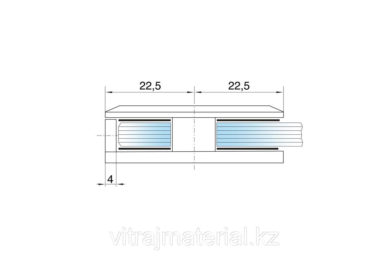 Коннектор DG-1 пол-стена-стекло | FGD-142 ZN/BR | Цинк/Бронзовый - фото 2 - id-p90556461