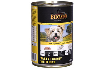 Belcando Tasty Turkey with rice ,Белькандо банки ,влажный корм для собак из индейки и белого риса, 400 гр