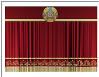 Занавес с нашитыми лазерной резкой узорами